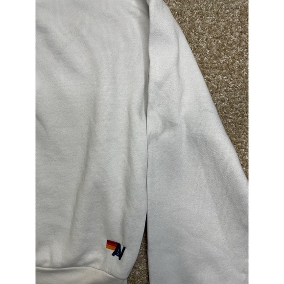 Aviator Nation Sweatshirt Mens Large White  Lightning Bolt Crewneck Pullover USA - Picture 5 of 12